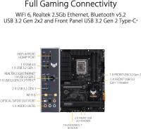 ASUS TUF GAMING B760-PLUS WIFI DDR4 1700p ATX 4x DDR4,PCIe® 5.0,WiFi 6, BT5.2,3x M.2 slots, 4x SATA 3 Port, Anakart